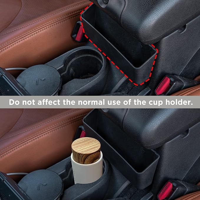 3PCS Gear Shift Console Side Tray Organizer, Center Console Hanging Storage Box, Passenger Side Co-Pilot Organizer Compatible with 2011-2018 Jeep Wrangler JK JKU Interior Accessories