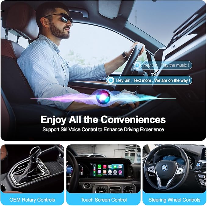 Wireless CarPlay Adapter 2026 Upgraded –AI Box Carplay Suitable for Apple iPhone & Android, with Compact Size, Plug-and-Play Convenience, and Fast, Stable Connection for CarPlay & Android Applications