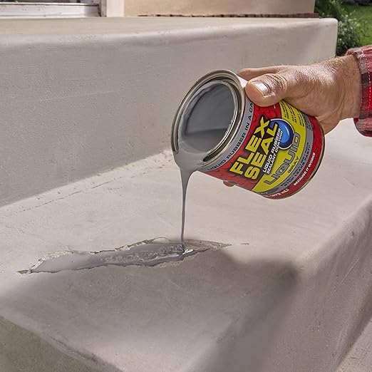 Flex Seal Liquid, Rubber Coating Sealant, Waterproof, Flexible, Breathable, and UV Resistant, Roof Repair, Basements, RV, Campers, Trailers, Marine, EPDM, Masonry, Gray, 32 oz