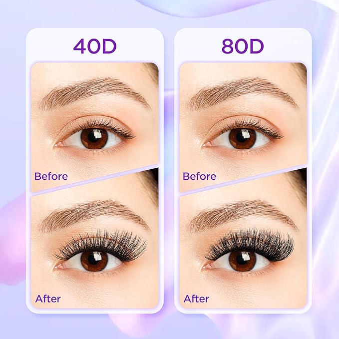 Lash Extension Kit DIY Lash Clusters Kit Eyelash Extensions Individual Lashes Extensions with (Bond,Seal,Tweezers,132Pcs,Pixie,0.07D,10-16mm)