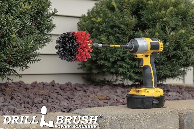 Outdoor Cleaning Supplies - Garden and Patio Refreshing Tool - Outdoor Rug Scrub Brush - Bird Bath Cleaning Tool - Garden Statues Cleaning Kit - Concrete Cleaner - Headstone Restoration Cleaning Kit