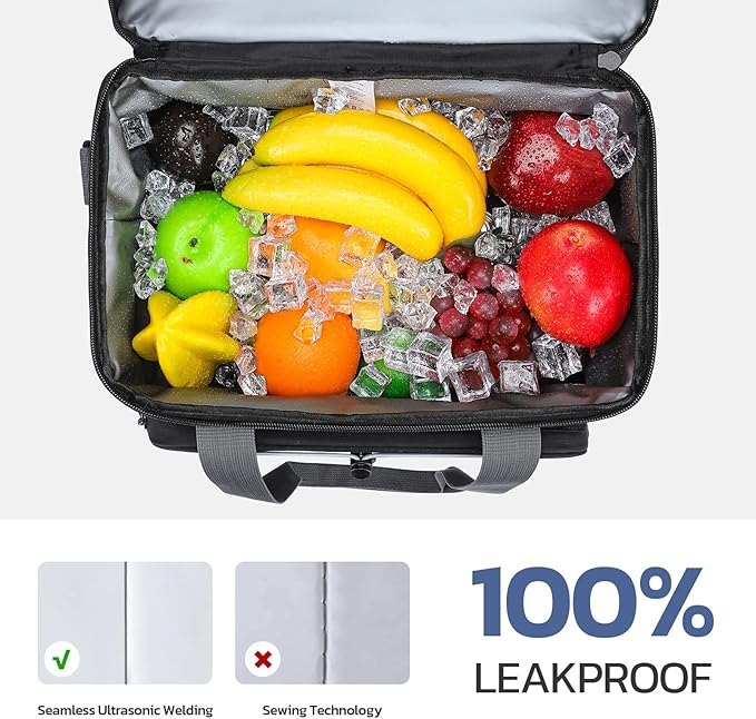 Maelstrom Portable Collapsible Soft Cooler Bag – 24/30/60 Cans Double-Deck Leakproof Ice Chest for Beach, Camping & Grocery
