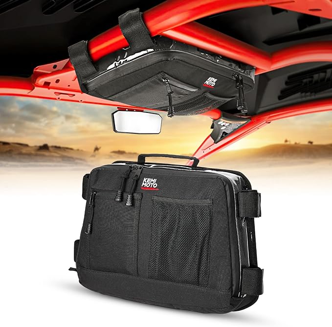 KEMIMOTO X3 Overhead Roof Storage Bag Compatible with 2017-2025 Can Am Maverick X3 Max RS DS Turbo R 715004275