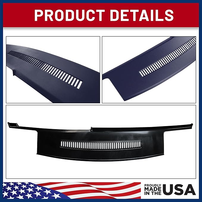 DashSkin Dash Cover Compatible 1988-1994 C1500 C2500 C3500 K1500 K2500 K3500 Silverado Sierra Tahoe Yukon Suburban in Dark Blue - Hard Molded Plastic Dashboard Cap