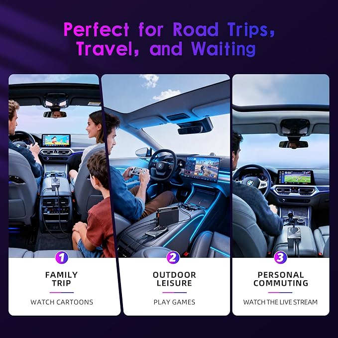 2026 Upgraded 【 3-in-1 】 HDMI Input Car TV & Wireless CarPlay Adapter & Android Auto, Stream TV Stick/i-Phone/Android Phone to Your Vehicle, Plug & Play for Factory Car Stereo 2016+