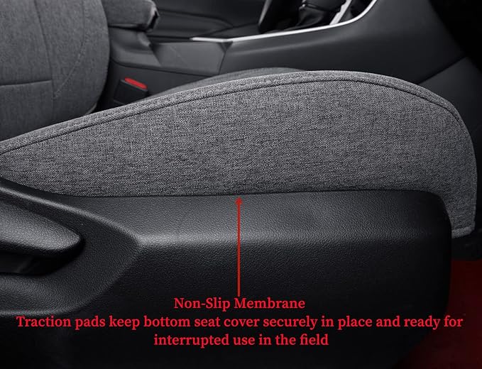 coverdream Custom Fit Seat Covers for Toyota RAV4 Adventure,TRD Off - Road 2024 2023 2022 2021 2020 2019,Full Coverage Polyester Seat Protector (Gray,Full Set)