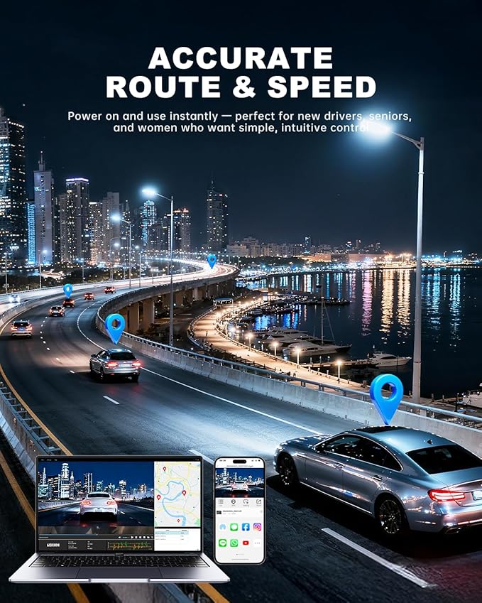 JOMISE 4K+4K Dash Cam Front and Rear, 20 Mbps+ Ethernet Transfer & Stable WiFi 6, Touch Screen Dash Camera for Cars with GPS, G-Sensor,Night Vision, 24H Parking Mode, Support 1TB(A80 Pro)