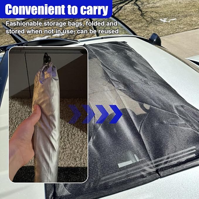 Magnetic Car Sunroof Sun Shade Breathable Mesh, UV Protection Auto Moonroof Screen Cover, Universal Quick Install Vehicle Window Mesh Bug Net Accessory for Camping, Parking (39.6 × 26.77 in)