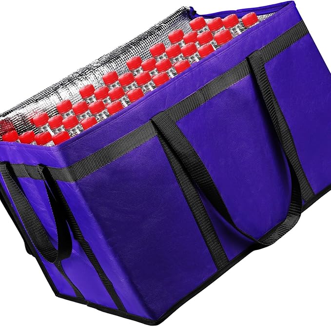Musbus 1 PACK Purple Extra Large XXXL Insulated Food Delivery Bag Cooler for DoorDash - Keep Food Warm, Catering Shopper Hot