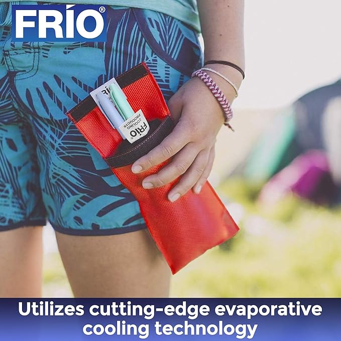 FRIO Cooling Wallet - Insulin Cooler for 45+ Hours of Stress Free On The Go - Red - Duo