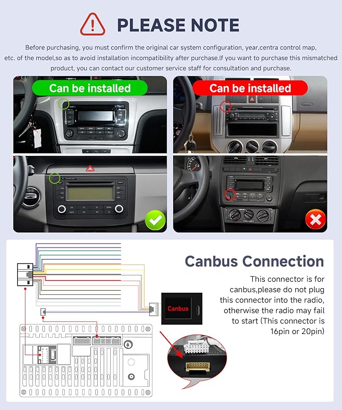 8 Core 6G+128G Android Car Stereo for VW Golf MK5 MK6 Passat Jetta Tiguan T5 EOS Polo with Wireless CarPlay Android Auto, 9” Touchscreen Car Radio GPS WiFi SWC Bluetooth 32EQ Backup Camera