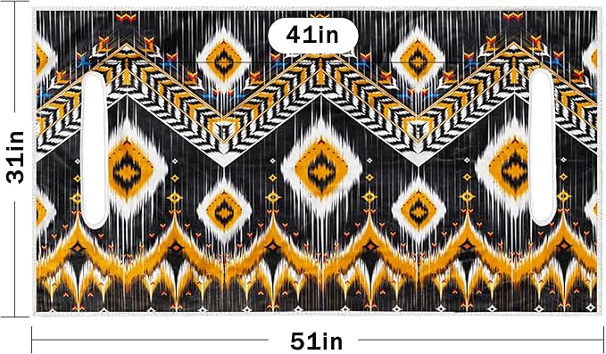 ENYORSE Golf Cart Seat Covers - Ethnic Style Golf Cart Towel Blanket for 2/4 Seater, Soft & Breathable Microfiber, Keeps Seats Cool & Comfortable, 51”x31”, Fits EZGO/Yamaha/Club Car