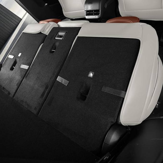 Leather Car Seat Cover for Tesla Model Y 2020 2021 2022 2023 2024 Customized Fit Front and Rear Seat Covers (Beige+Brown-Model Y)
