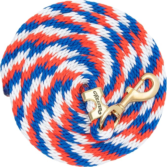 Weaver Equine Performance Lead Rope, Long Horse Lead Rope with Quick Halter Attachment, Soft Comfort Grip, Barn Horse Tack for Daily Use & Showing