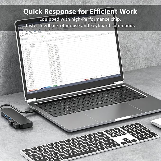 4 Port USB 3.0 Splitter USB Expander for Mouse, Keyboard, Flash Drive, U Disk, Printer, Laptop, Desktop PC, Xbox, PS5 Hub Splitter Portable