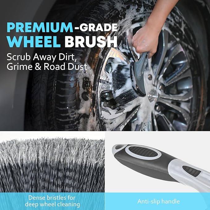 Car Cleaning kit, Car Interior Detailing kit with 10000pa Car Vacuum Cleaner, Detailing Brush Set, Wheel Brush, Windshield Cleaner Tool, Complete Auto Accessories for Men, Women