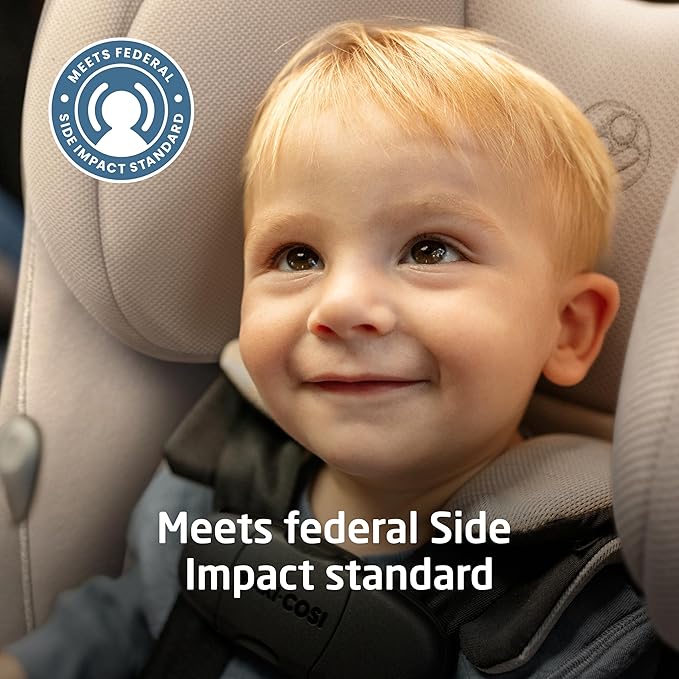 Maxi-Cosi Pria Max 3-in-1 Convertible Car Seat, Infant to Toddler Car Seat, ClipQuick Magnetic Chest Clip, Quick-Install Latch, Machine-Washable Cover, 5-100 lbs, Caspian Caviar