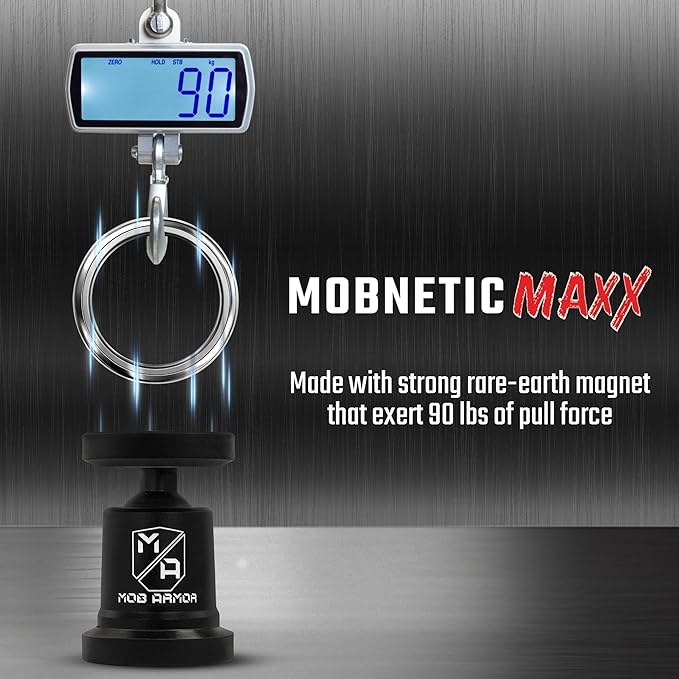 Mob Armor MobNetic Maxx - USA Assembled Magnetic Phone Holder for Car, Magnetic Car Phone Mount, 90-Degree Tilt, 360-Degree Rotation, Aluminum Metal, Compatible with iPhone & Android - Bronze