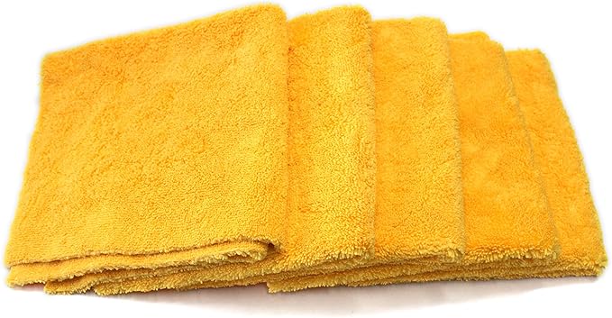 Maxshine 16" x 24" Universal 5-Piece Professional Edgeless Microfiber Towel Set – 380GSM Extra Absorbent & Ultra Plush – Premium Towels for Car Wash, Home Cleaning & Pet Drying