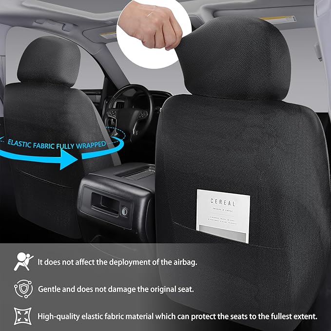 Full Coverage Leather Car Seat Covers Front Pair,Waterproof Seat Covers for Cars,SUVs Trucks, Car Seat Cushion,Car Seat Protector with 2 Seats