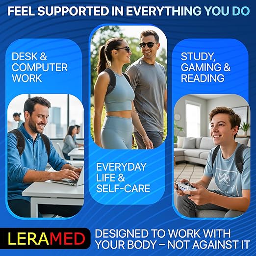NEW 2026 Posture Corrector for Men & Women – Adjustable Figure-8 Back Brace for Rounded Shoulders & Upper Back Support – Breathable & Invisible Under Shirts – Desk Job & Computer Work – All-Day Brace (Chest Size 25" - 55")