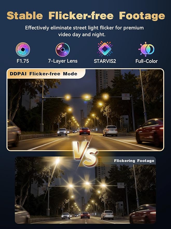 DDPAI 4K Dash Cam Front and Rear, STARVIS 2 IMX678, Built-in 64G eMMC Dual HDR Car Camera, WiFi Dash Camera for Cars with GPS,AI ISP Night Vision 2.0,3" IPS,ADAS,24H Parking Mode,Support 512GB,Z90 Pro
