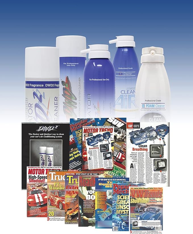 DWD2 Clean AIR® Premium Foaming Automotive Evaporator Coil Cleaner (Unscented) - Renew Your Air Conditioner and Enjoy a Comfortable Driving Experience Today (8.oz)