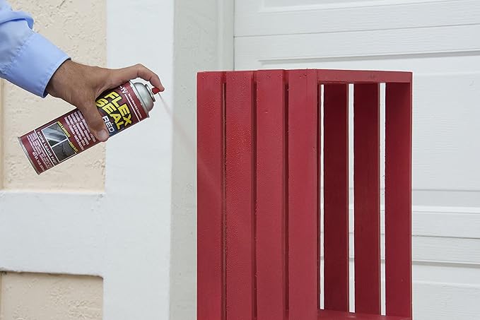 Flex Seal, 14 oz, Red, Stop Leaks Instantly, Waterproof Rubber Spray On Sealant Coating, Perfect for Gutters, Wood, RV, Campers, Roof Repair, Skylights, Windows, and More
