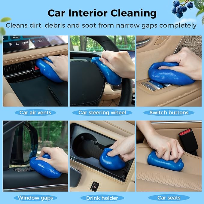 COLORCORAL 2Pack Car Cleaning Gel for Car Detailing Cleaning Putty for Interior Cleaner for Car Vents Cleaning Gel