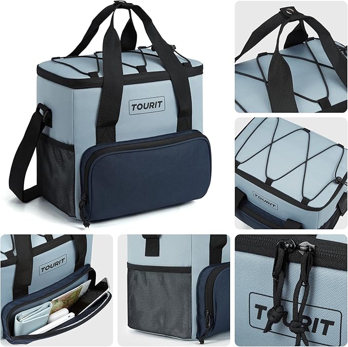TOURIT Small Soft Cooler Bag Insulated, 24/35/46-Can Lunch Cooler Bag, Ice Chest, 14.6/24/32L Leakproof & Portable Coolers for Picnic, Beach, Camping, Work, Travel, Trip