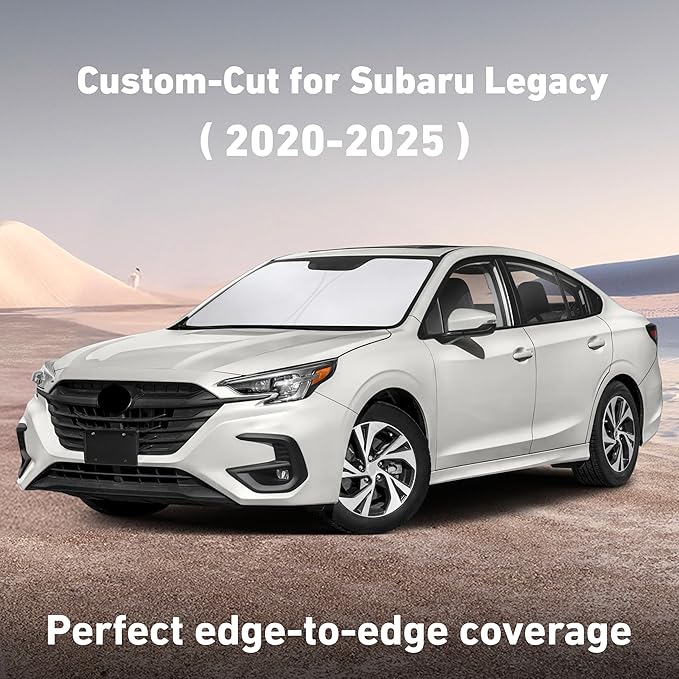 EcoNour Windshield Sunshade Compatible for Subaru Legacy 2020-2023 2024 2025, Sun Visor for Front Windshield & Window Sun Shade Cover, UV Heat Blocker & Protector, Car Accessories