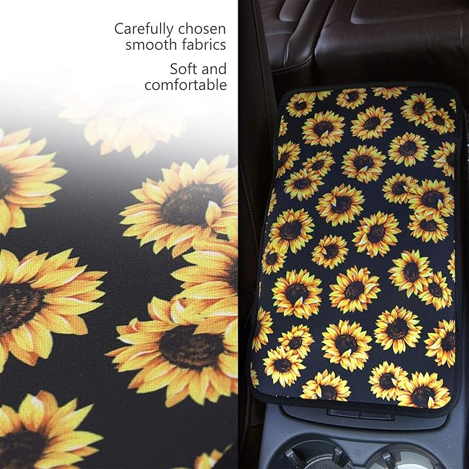 Dreaweet Camo Hunting Car Console Armrest Cover, Neoprene Center Console Pad Covers Cushion Soft Car Arm Rest Box Cover Protector Auto Accessories for Women Men