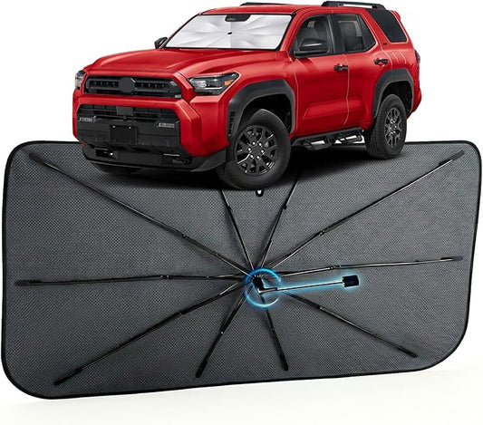 Car Windshield Sun Shade for Toyota 4Runner 2010-2026 –[Reflective Coated Fabric] Sunshade Umbrella for Front Window, Car Shades Sun Visor Keep Car Cool and Protects Interior, 1:1 Exact Fit