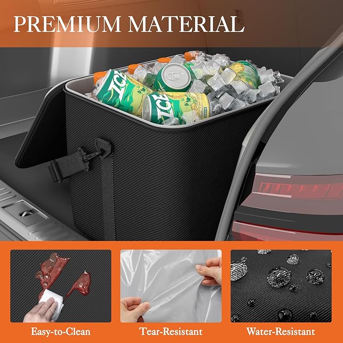 HOTOR Cooler Bag for Trunk Organizer - Portable Cooler for Car Organizer, Leakproof Car Cooler for Vehicle, Soft Small Cooler Fits Trunk Organizer with Cooler for Car & SUV