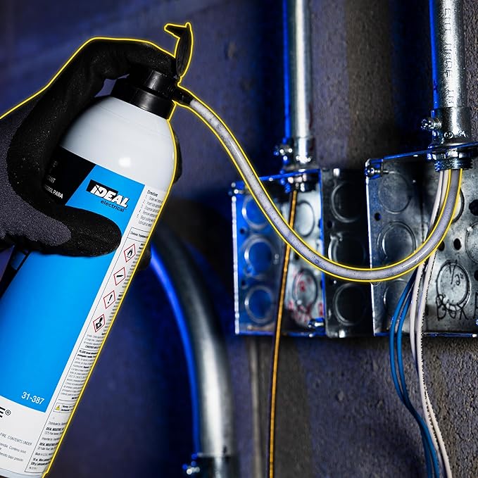 Ideal Electrical ClearGlide Aerosol Wire Lubricant, 19 oz. Can (31-387), Portable, Mess-Free Spray Lubricant, Cable Lube for Wire Pulls with Precision Nozzle