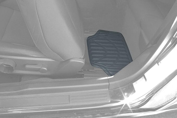 Eurow Universal Cut to Fit Car Floor Mats 4 Piece Set - Gray
