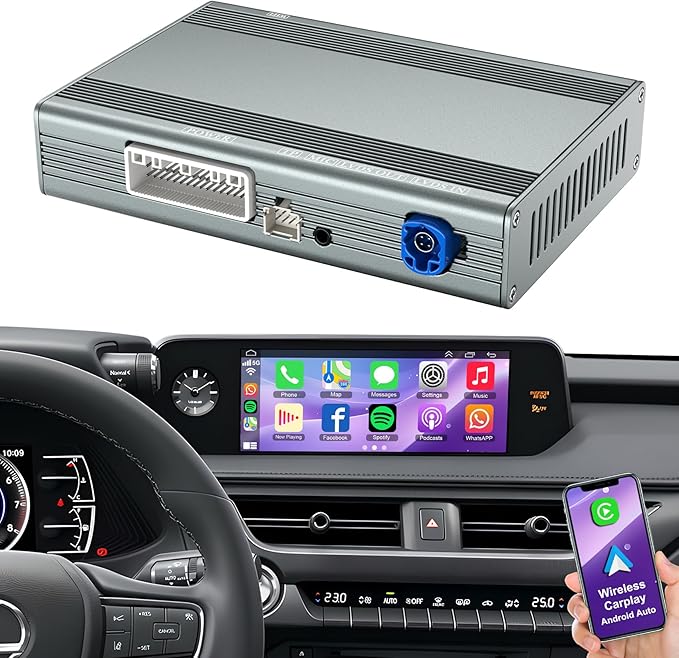 Wireless CarPlay Retrofit Kit Decoder Compatible with Lexus RX/NX/ES/LC/LS/UX 2016-2022 with Large Touchpad, Interface Box Fit for Original Car Radio Upgrade GPS Navigation Mirror Link