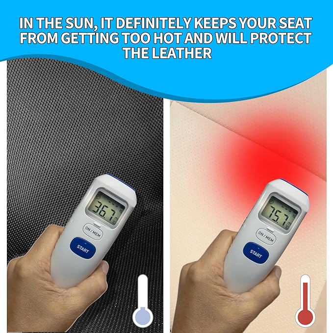 Cool Seat Cushion, Breathable Car Seat Cushion Universal Fit for Most for Auto SUV Truck, Non-Slip Seat Protector (L)