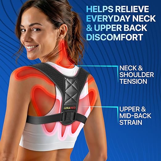 NEW 2026 Posture Corrector for Men & Women – Adjustable Figure-8 Back Brace for Rounded Shoulders & Upper Back Support – Breathable & Invisible Under Shirts – Desk Job & Computer Work – All-Day Brace (Chest Size 25" - 55")