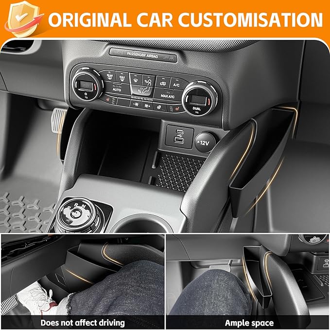 Center Console Organizer Compatible with 2021-2024 Ford Bronco Sport/2020-2024 Ford Escape Shifter Storage Gear Side Storage Organizer for Bronco Sport/Escape Accessories(Shifter Tray)