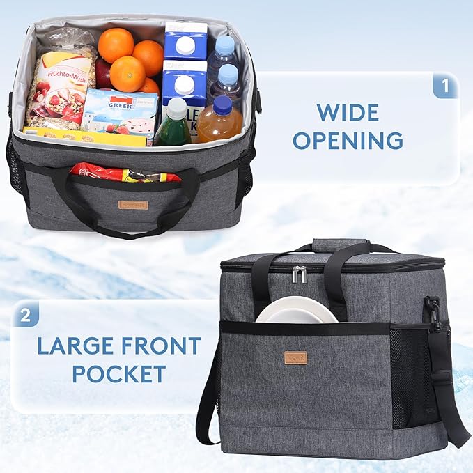 Lifewit Cooler Bag 30/50/60 Cans Collapsible and Insulated Large Lunch Bag Leakproof Soft Cooler Portable Tote for Camping/BBQ/Family Outdoor Activities