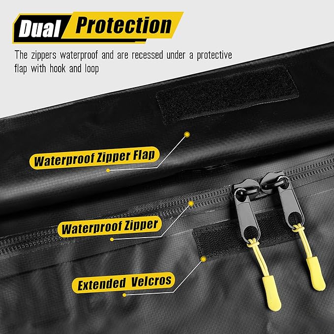 ARKSEN Roof Top Luggage Storage Bag for 84" x 39" Roof Baskets Waterproof 29 Cubic Feet (83.07"L x 33.07"W x 18.11"H) with 12 Straps Anti-Slip Mat 8 Door Hooks for All Vehicles with or without Rack