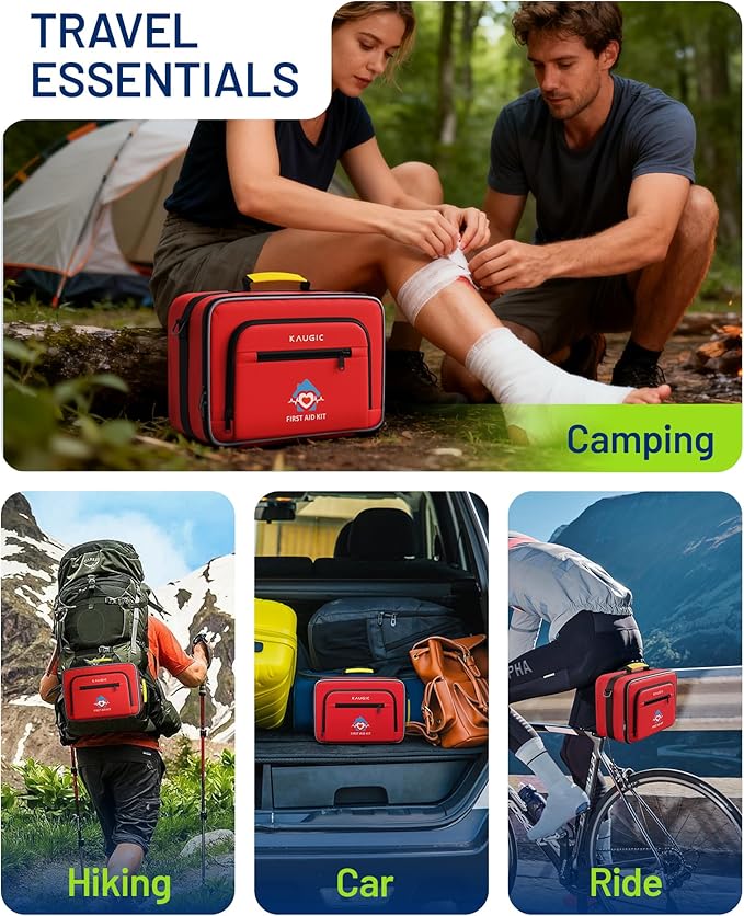 500 PCS First Aid Kit for Travel Camping Car Home Businesses, Well-Organized Emergency Kit, Survival Trauma First Aid Kits for Home College Dorm Essential Supplies