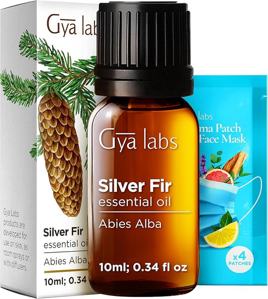 100% Pure Silver Fir Essential Oil - 0.34 Fl Oz - Silver Fir Oil for Hair, Skin, Diffuser, Aromatherapy & DIY Candle Making Scent