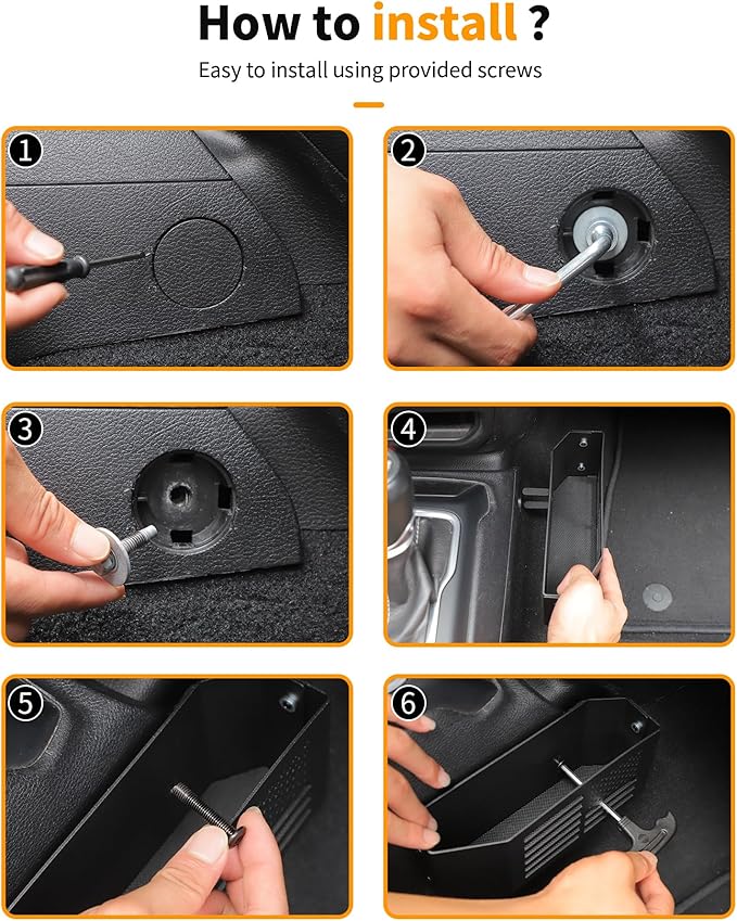 Hoolcar Metal Gear Shift Center Console Organizer Storage Box for 2018-2024 Jeep Wrangler JL JLU Gladiator JT & Rubicon Sahara 4XE Storage Box Tray, Flag Style