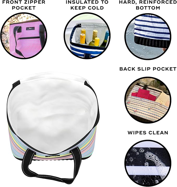 SCOUT The Stiff One - Large, Soft, Lightweight, Insulated Cooler with Hard Bottom, Beach, Family, Travel, Picnic Cooler