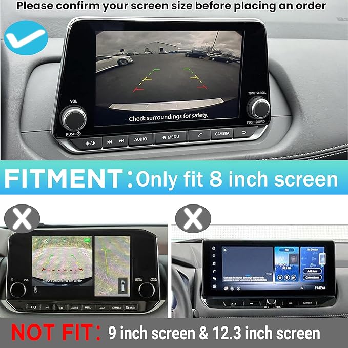 3PCS Center Console Organizer Compatible with 2021-2026 Nissan Rogue S/SV/Rock Creek, 2021-2022 Nissan Rogue SL, Lower Center Interior Storage Box, Dashboard Tray Only Fit 8-inch Screen