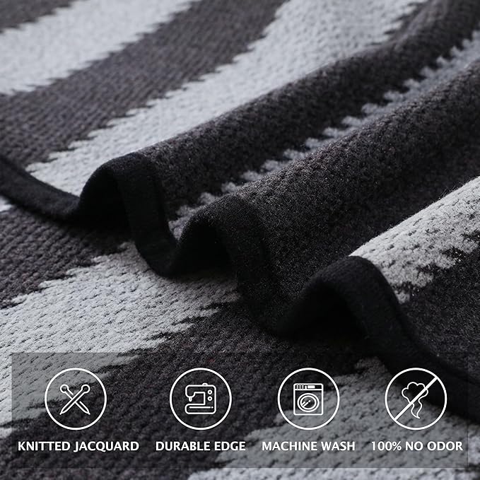 PuTian Merino Wool Camp Blanket - 36" x 63" Great for Bed Couch Camping Outdoors Travel Emergency -Large Warm Soft Washable Wool Throw