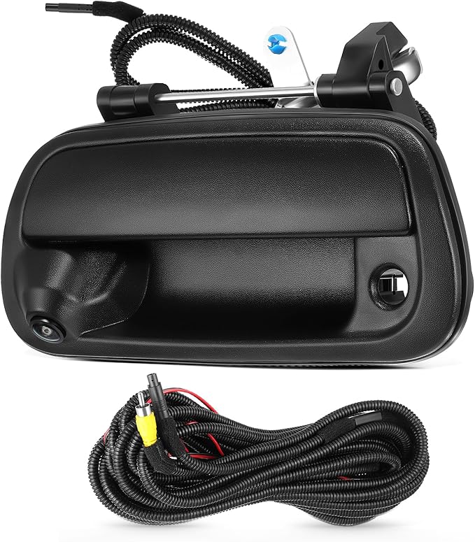 Tailgate Handle Backup Camera Fit for Toyota Tundra 2000-2006 Tailgate Reversing Rear View Park Assist Camera RCA Plug Replaces 819952028013