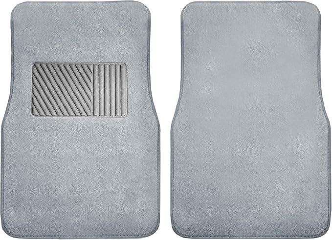 FH Group F14403GRAY Gray Carpet Floor Mat with Heel Pad (Deluxe)